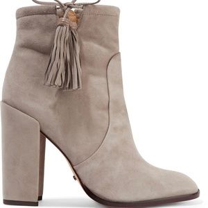 Never worn before grey suede Schutz booties